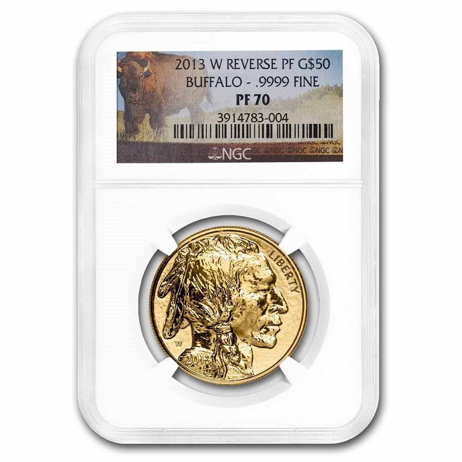 2013-W 1 oz Reverse Proof Gold Buffalo